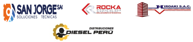 Nuestros principales clientes: San Jorge SAC, Rocka Group, Hiroaki S.A.C., Distribuciones Diesel Perú